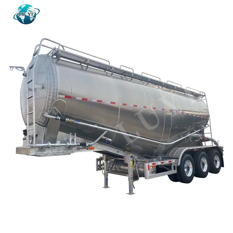 3-axle Heavy-duty Cement Tanker Semi-trailer 1