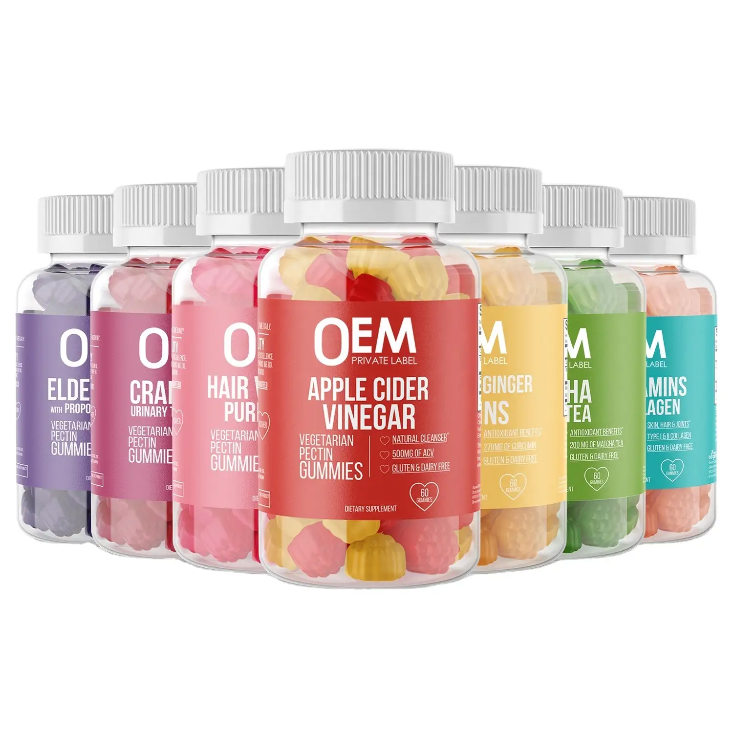 Apple Cider Vinegar Gummies - Vitamins Vegan Biotin Collagen 1