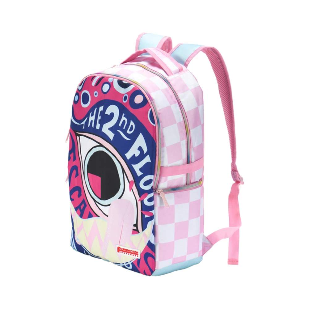 Fsy Pink Printed Eyes Pattern Women's Backpack Junior School Student Backpack To Travel Laptop Back Pack Lightweight 1