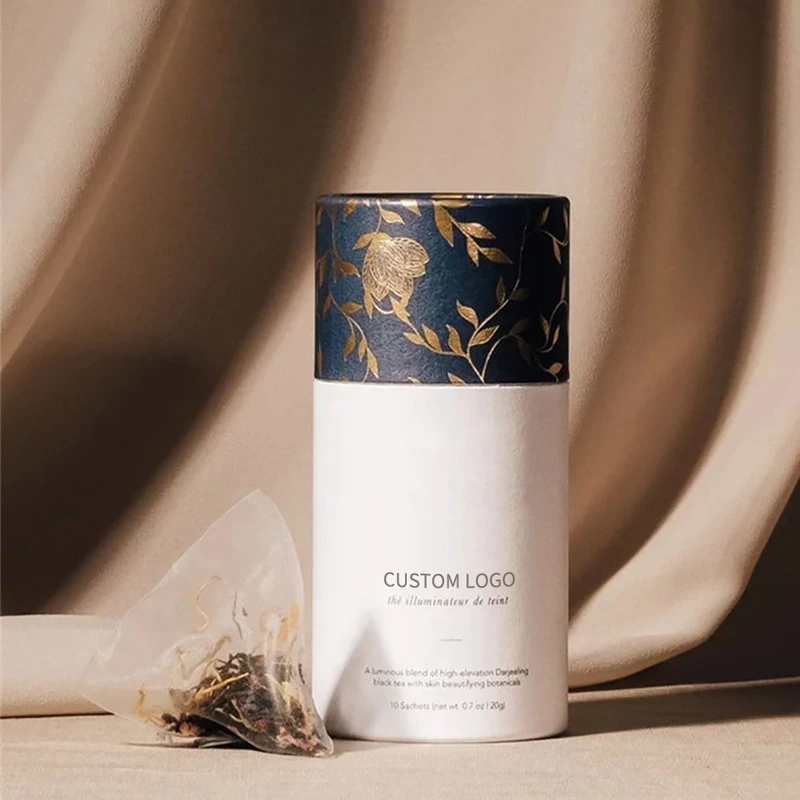 Wholesale Customized Round Kraft Grade Paper Tube Matt Lamination for Coffee Tea Push up Cylindrical Box Cardboard Packaging 1