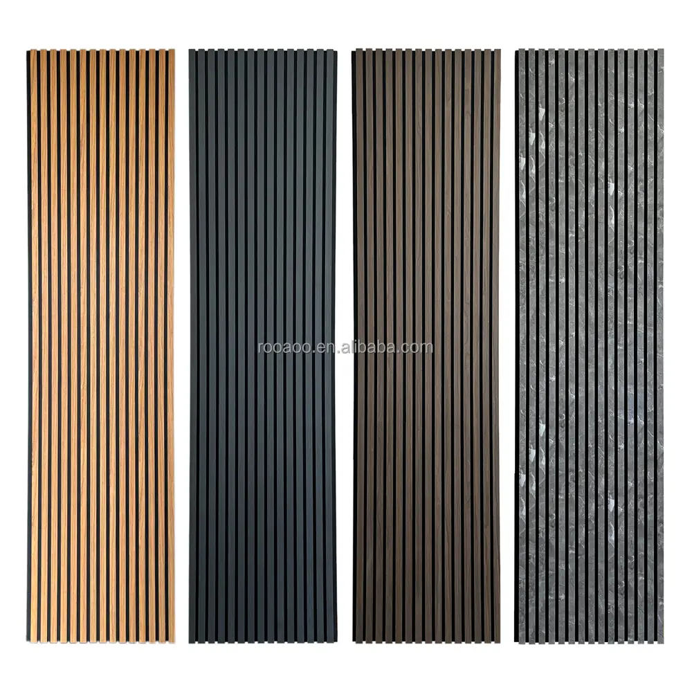 Wooden Slat Acoustic Wall Panels for Soundproofing in Bedroom and Living Room 1