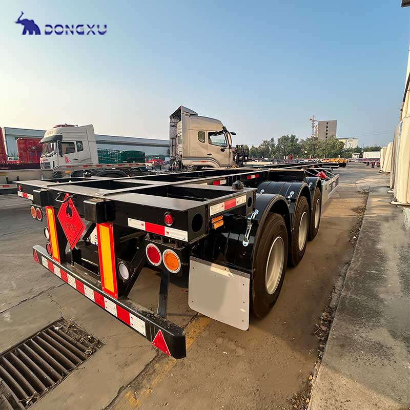 China Brand New Custom 3 4 Axles 40ft 48ft 53ft 60ft Air Suspension Light Weight Container Skeleton Semi Trailer1 3