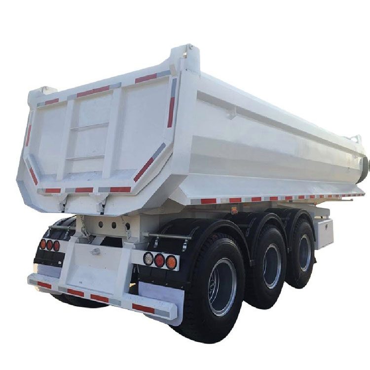 Tractor Towing 3 Axle 60 Ton Full Dump Tipper Trailer Front Lift Drawbar Link With Hydraulic Tipping Functions 5