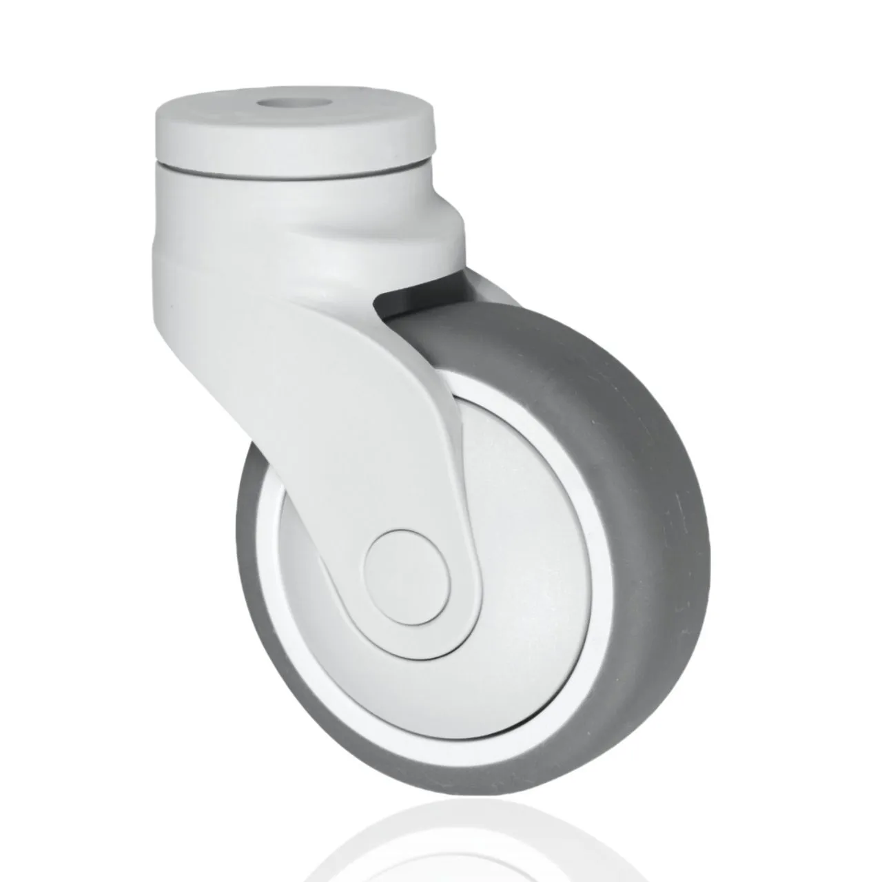 China Manufacturing 100mm Bolt Hole Castor Thermoplastic Rubber Medical Caster Wheel For Hospital Bed 1
