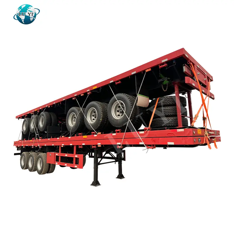Используется 2/3/4 оси 60-80T Flatbed Semi Trailer | Луи 1