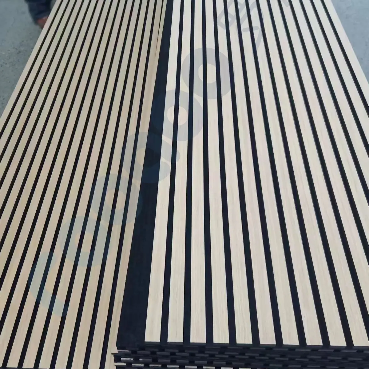 Acoustic Wood Slat Wall Panel Oak Fabric Akupanel Soundproofing Decorative 1