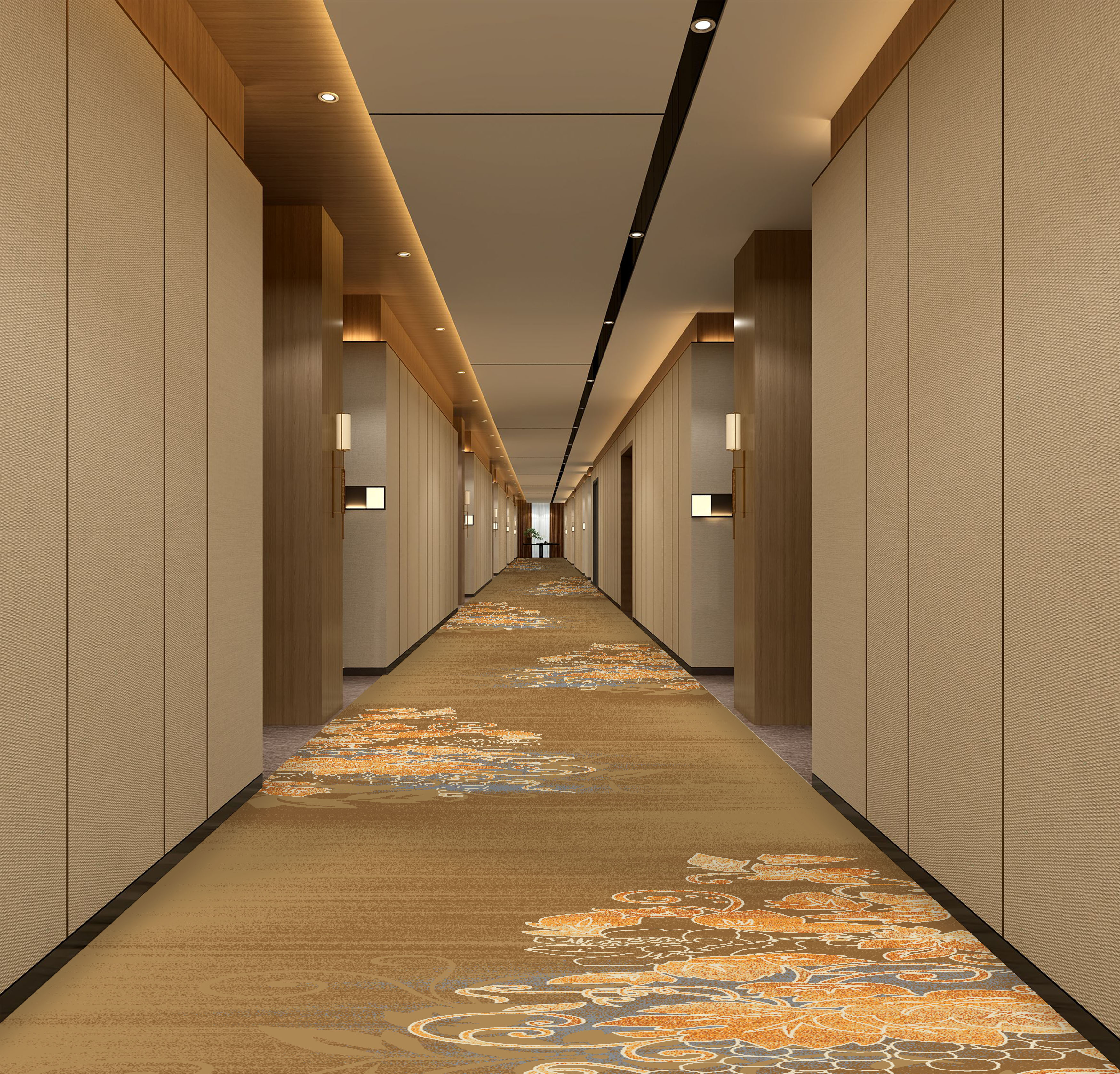 High-Quality Luxury Printed Carpets for Hotel Hallways 6