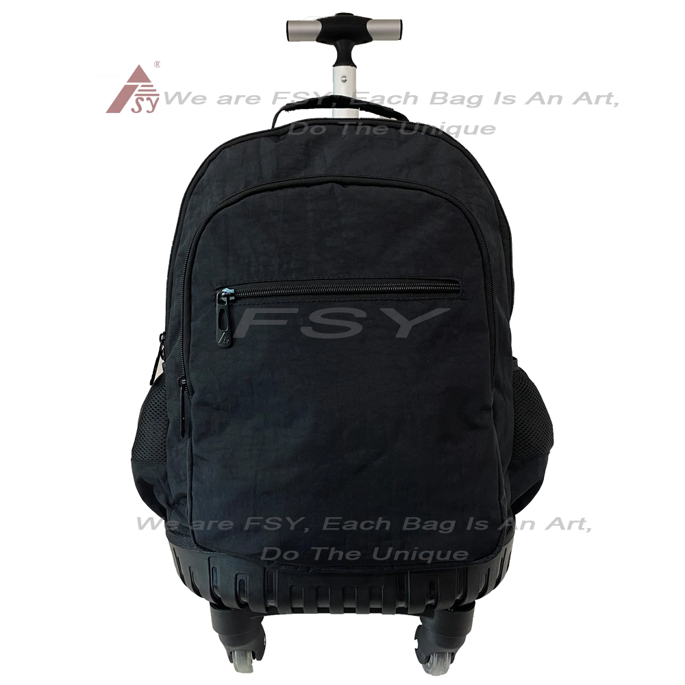 Fsy bag factory New Arrival Nylon 18 Trolley Backpack For Youth Student Wheeled School Bags Pull Rod Bag To Business Travel Waterproof 1