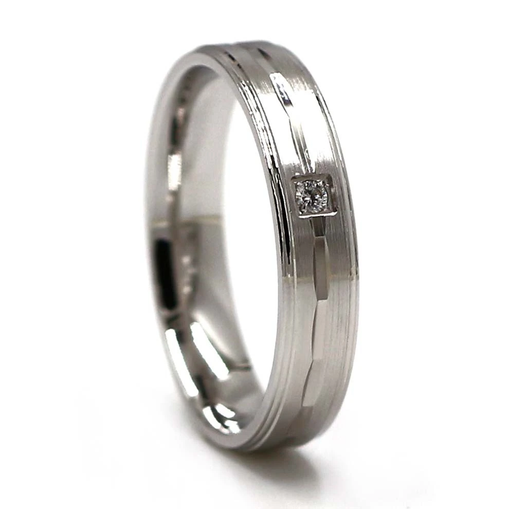 Anello nuziale unisex semplice in argento sterling 925, codice Sr0093. 1