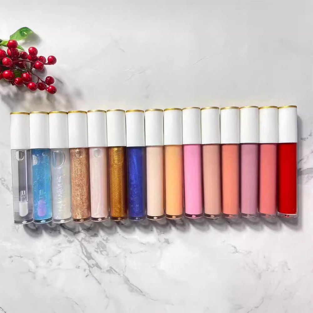 Mlm Custom Makeup High Pigment Plumping Glitter Glossy Private Label Shimmer Lip Gloss 1