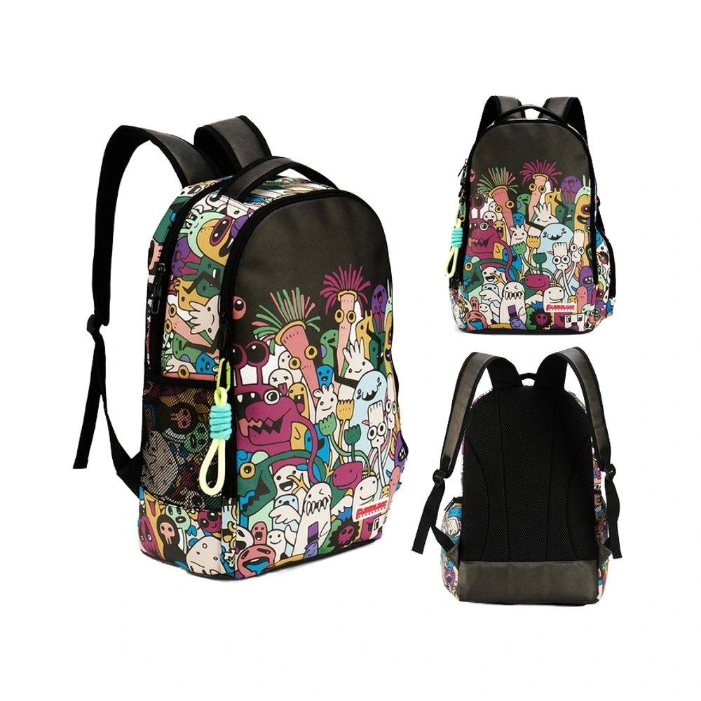 New Arrival Pu Leather Backpack Bags Art Design Bagpack High Quality Waterproof Luxury Cartoon Backpack For Adults 1