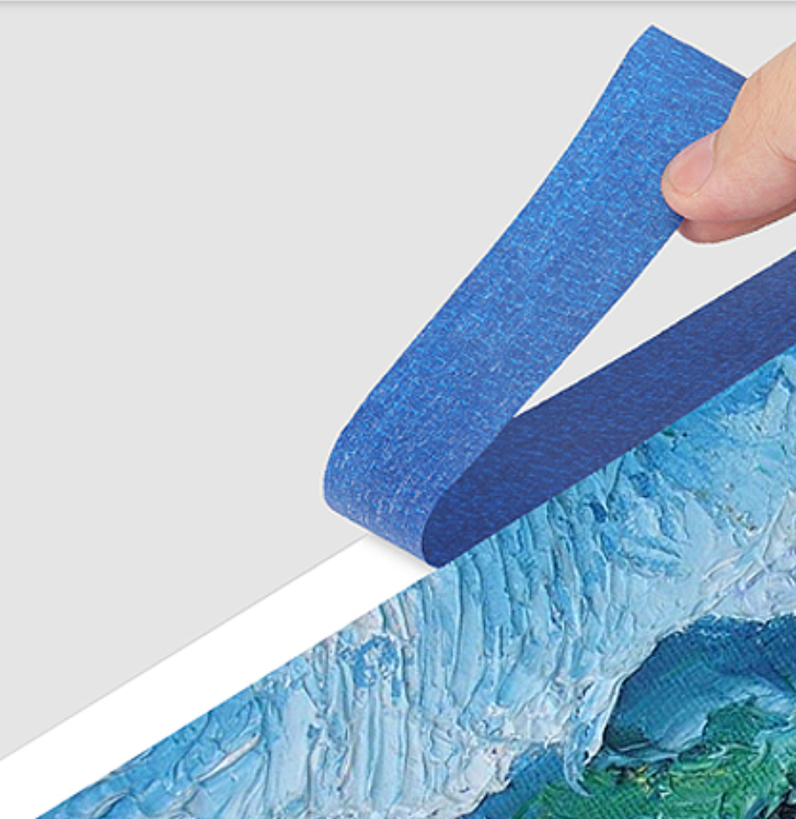 Großhandels-hitzebeständiges blaues Krepppapierband, einseitiges, druckempfindliches Abdeckband 7
