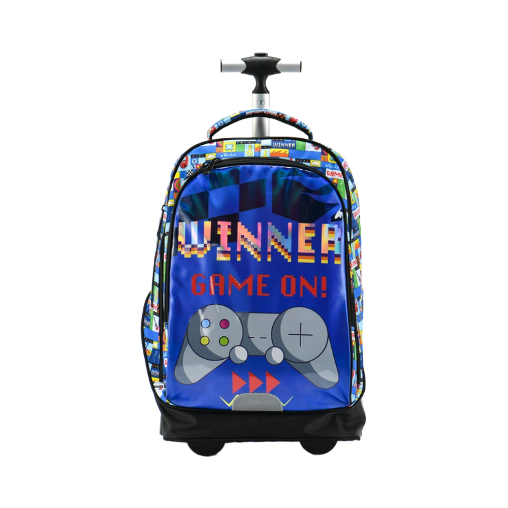 Fsy Custom 18 School Trolley Bags Outdoor Travel Suitcase Student Large Capacity Pull Rolling Backpack With 2 Wheels Removable 1