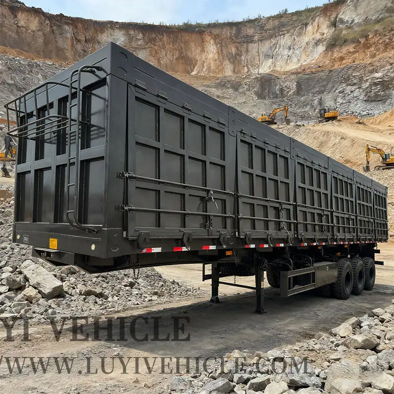 Semirremolque basculante lateral de 3 ejes para transporte de grano 1
