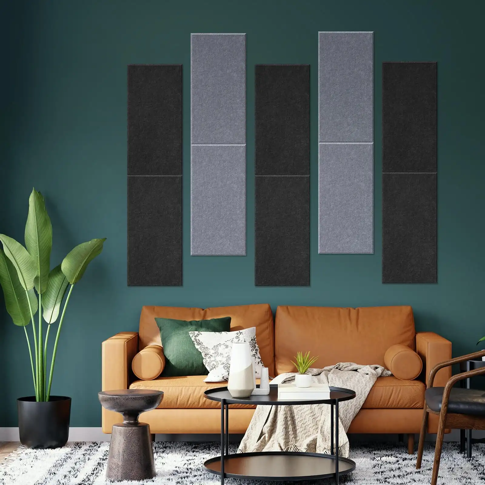 Paneles acústicos insonorizados para pared, paneles de tejido de poliéster PET reciclado 1