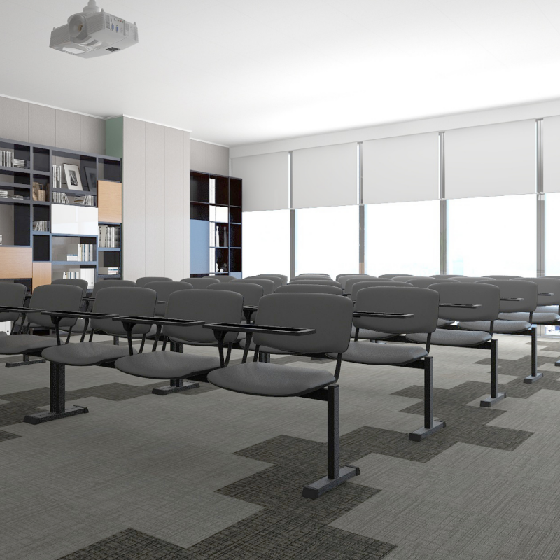 High-Quality Nylon PVC Fireproof Carpet Tile - Grey Brown 50x50cm 1