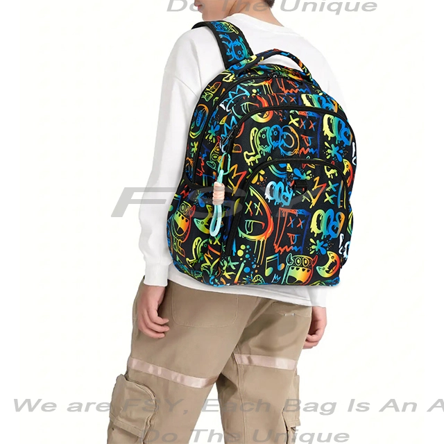 Custom Wholesale Travel Urban  FSY BAG factory Backpack For Kids Men's College School Bags Student Mini Backpack Bookbag 1