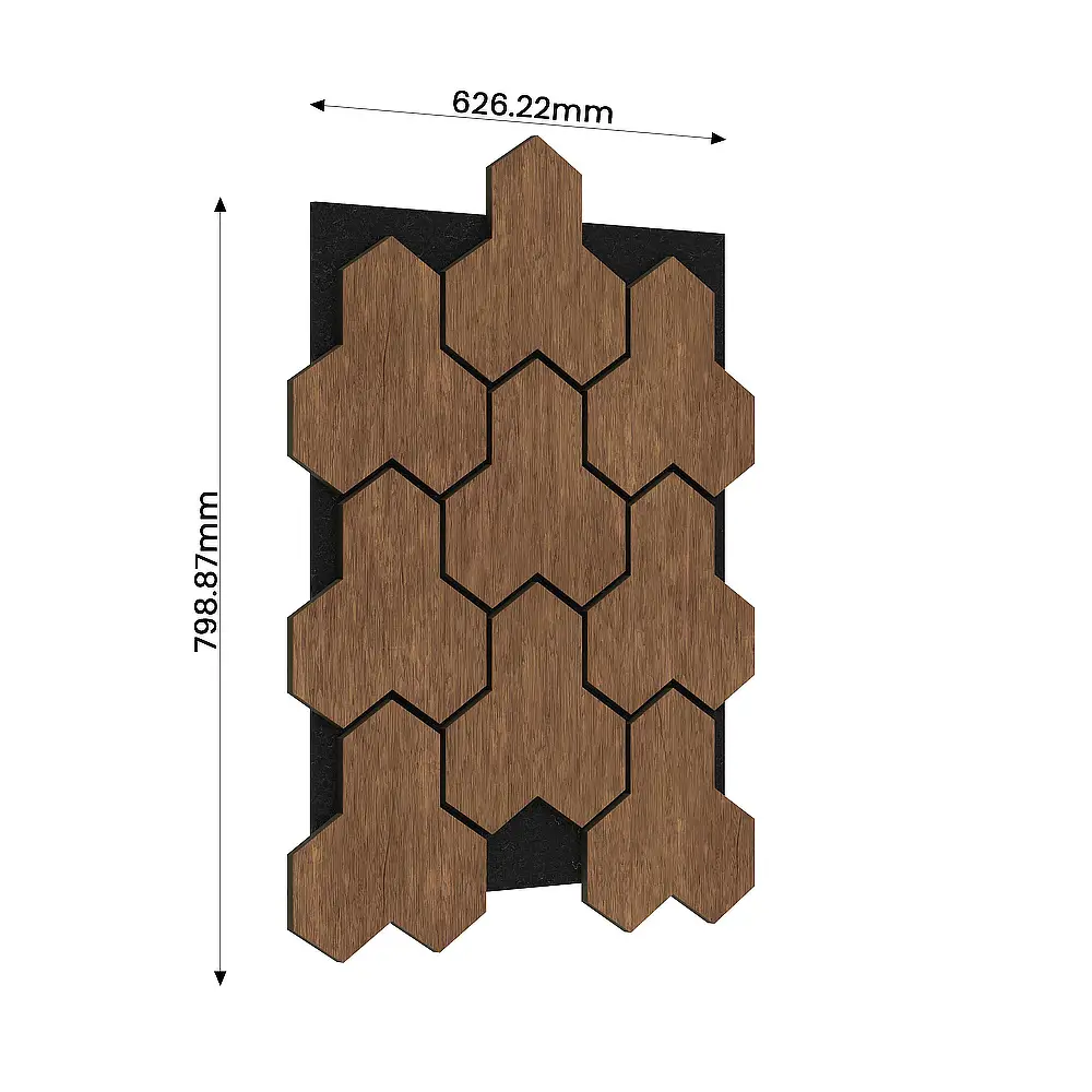 Высокоглянцевые акустические панели из МДФ с деревянными ламелями, звукоизолирующие для стен и потолков. 1