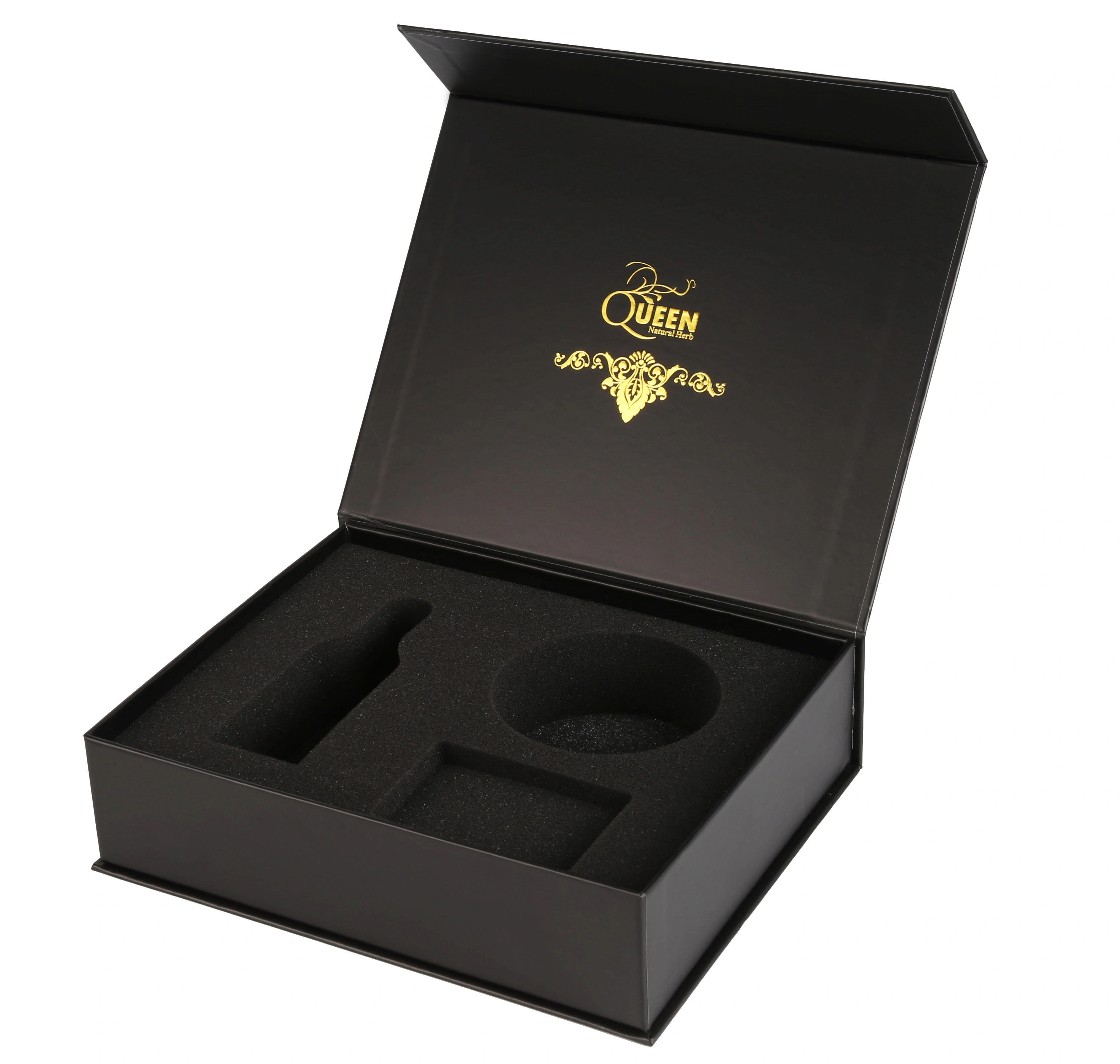 Customized luxury colored magnetic box oil packaging with sponge foam inserted 1