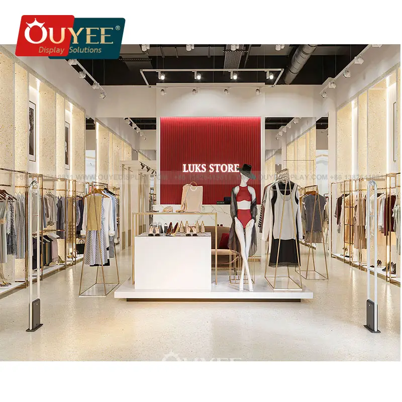 Appendiabiti Gold Boutique - Mobile espositore per abbigliamento da negozio 1