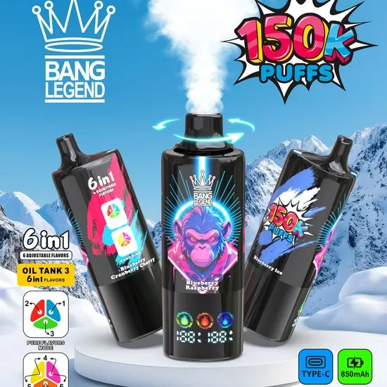 Bang Legend Disposable Vape 100K 150K Vaper 150000 Puff Vapor 6 in 1 Flavor E Cigarette Vaping Wholesale Cheap Vape EU Warehouse Tornado Vape Spain - Bang Vape and Vape 100K 1
