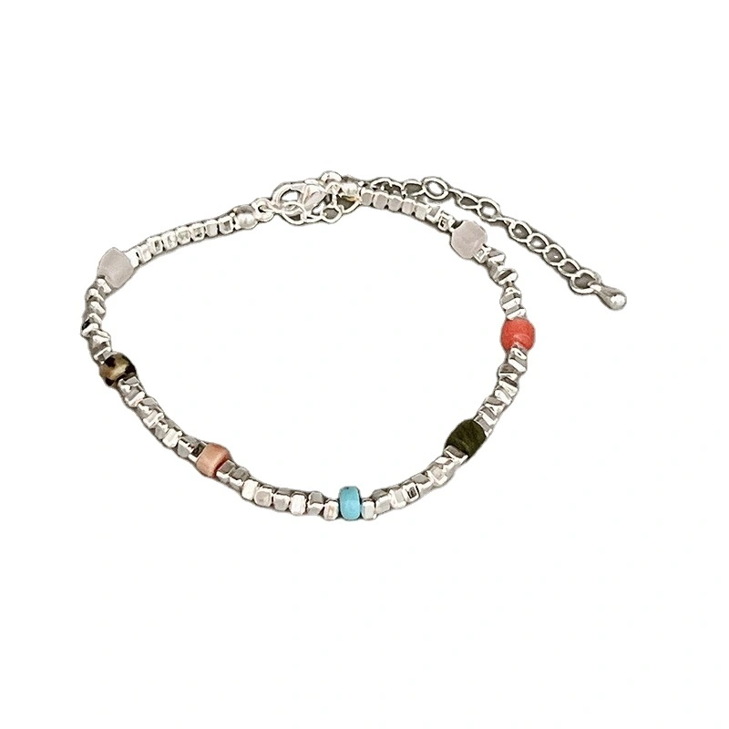 Wholesale Handmade Modern Fashion Fresh Lovely Artificial Crystal Material Color Beaded Female Bracelets 1