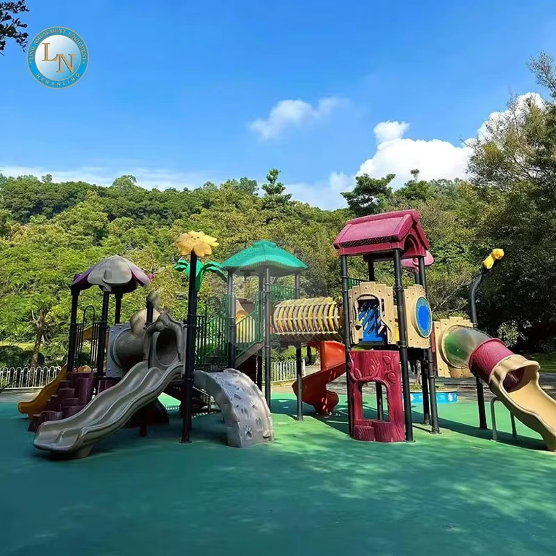Commercial Preschool Playground Set - Toddler-Safe Plastic Slide & Climbing Modules for Kindergarten Play Zones 1