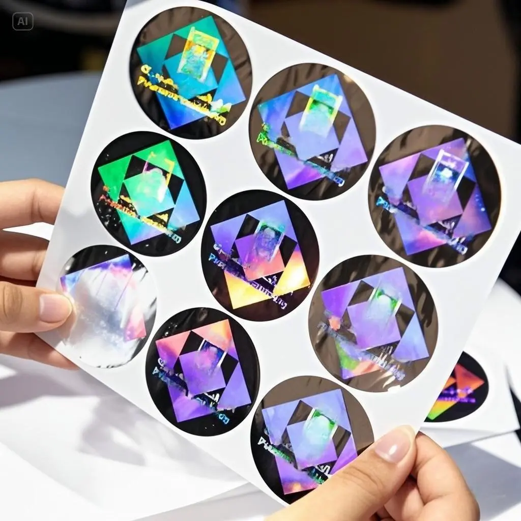Durable Adhesive Custom Hologram 3d Logo Sticker Waterproof Vinyl Transfer Packaging Labels Holographic Uv Transfer Stickers 1