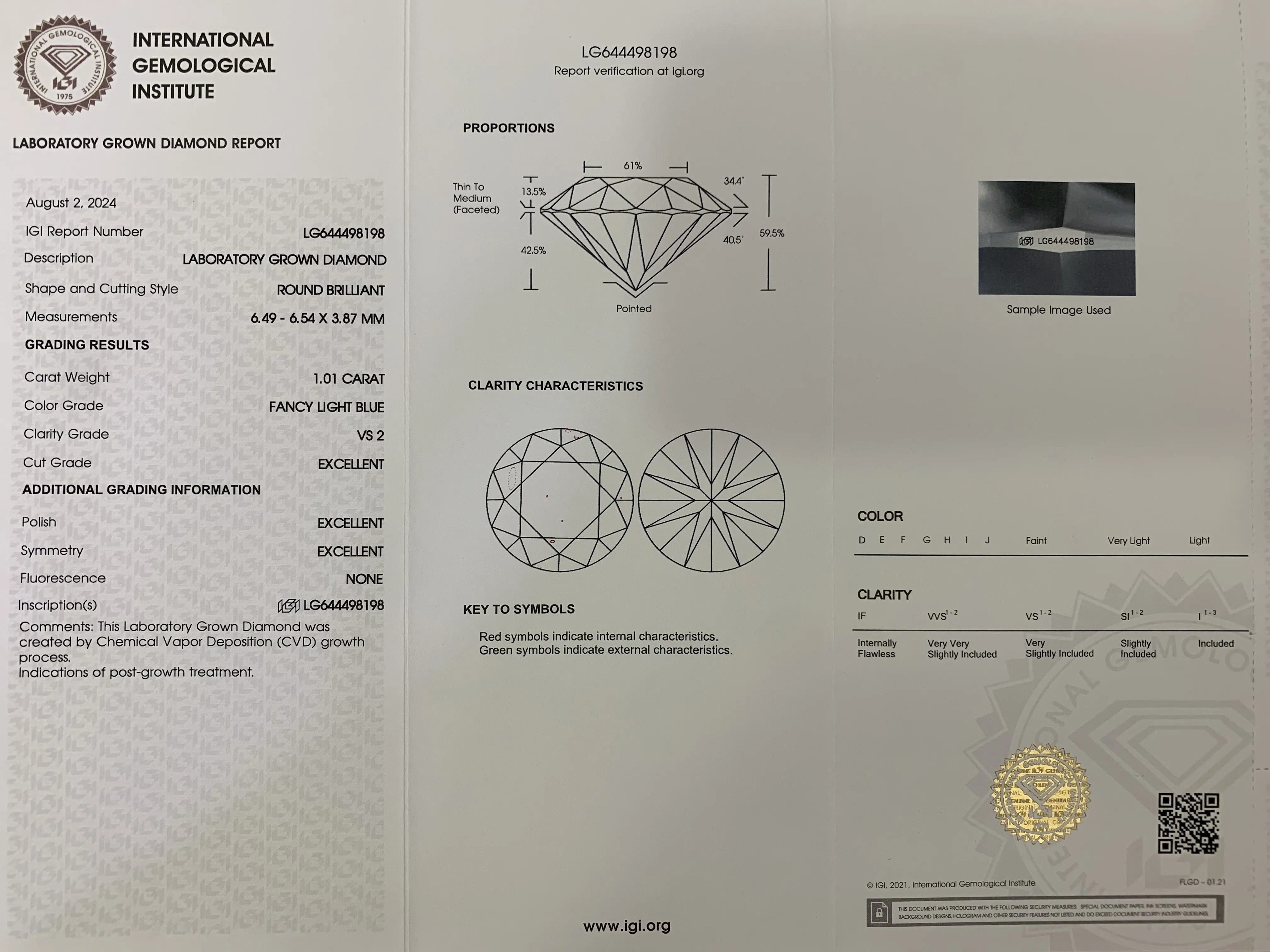 DKL Jewelry 1.00 Carat White Brilliant Round Cut Vvs1 Lab Grown Diamond Company 3