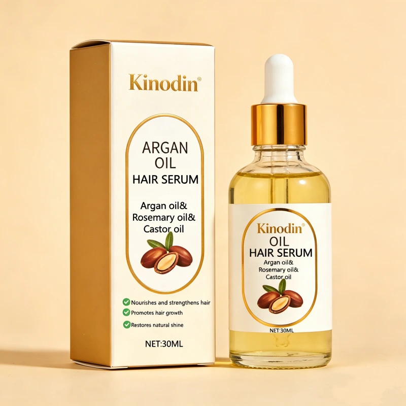 Kinodin Vegan Natural Nourish Refresh Argan Oil Strength Repair Hair Serum Perawatan Kulit Kepala Pelembap Penyembuh Minyak 1