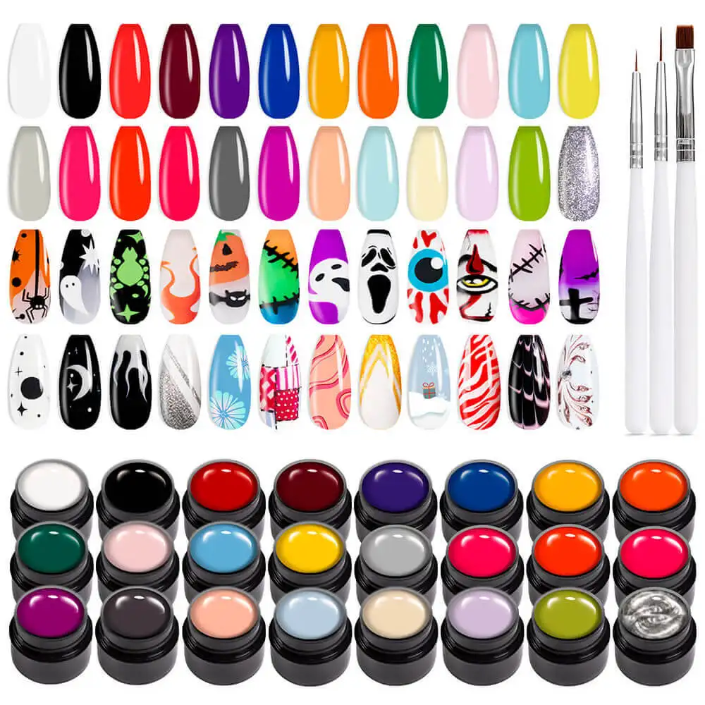 Bozlin 26-Color 5ml High Pigment Soak Off UV LED No Wipe Gel Nail Polish 1