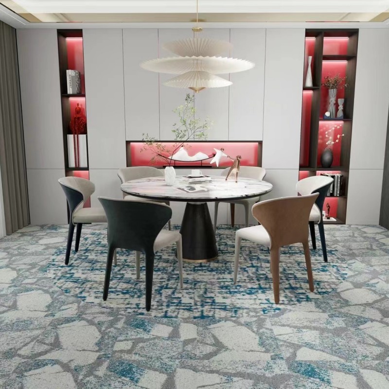 Custom Loop Pile Polypropylene Carpet Tile 50x50 cm Office Tile 1