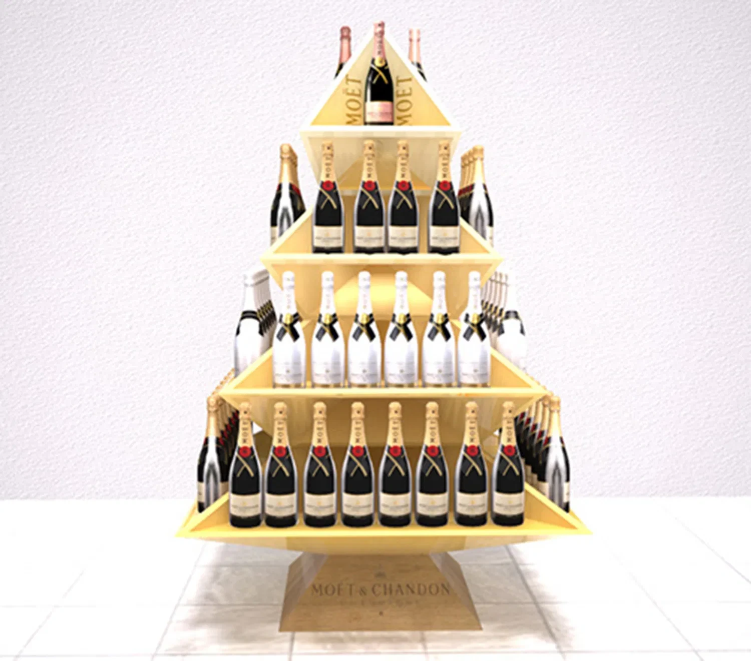 Wine Bottle Box Beverage Drinking Cardboard Floor Display Stand, Corrugated Paper Free Standing Pop up Display 1