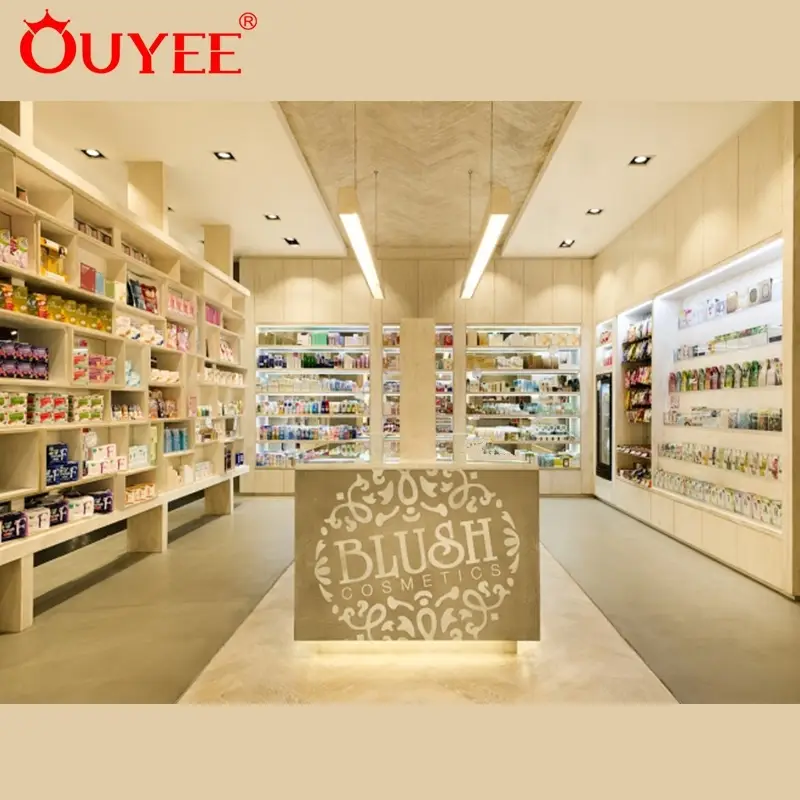 Unidades de exposição de cosméticos para interiores de lojas de maquiagem. 1