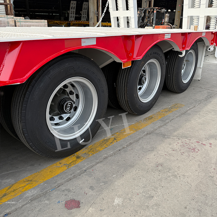 30TON -120TON ثقيلة منخفضة السرير LOWI SEMI مقطورة 5