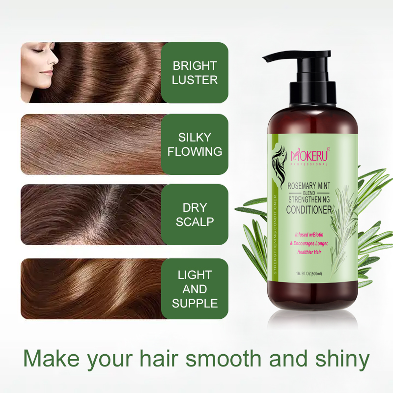 Champú y acondicionador de romero, 500 ml, hidratante, con extracto vegetal, protector del color, nutritivo, para todo tipo de cabello, unisex, para adultos. 7