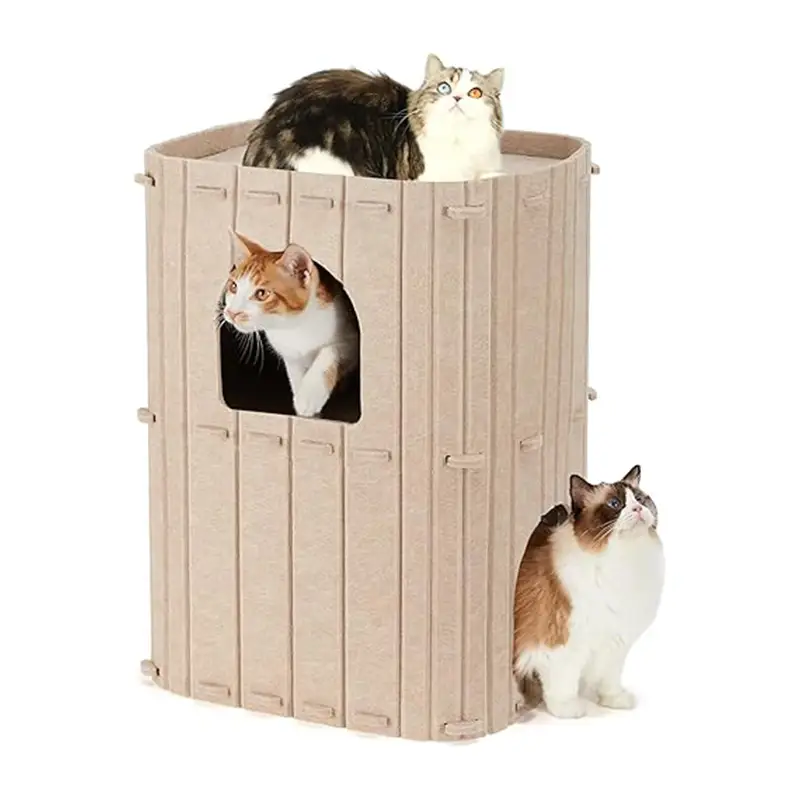 Akusztikus filcből készült PET macskabarlang fekhely, környezetbarát, hangszigetelt macskaház, 40 cm 1