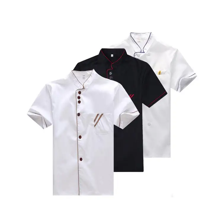 Chef Jacket Button-Front Unisex Design Machine Washable Essential Chef Uniform 1