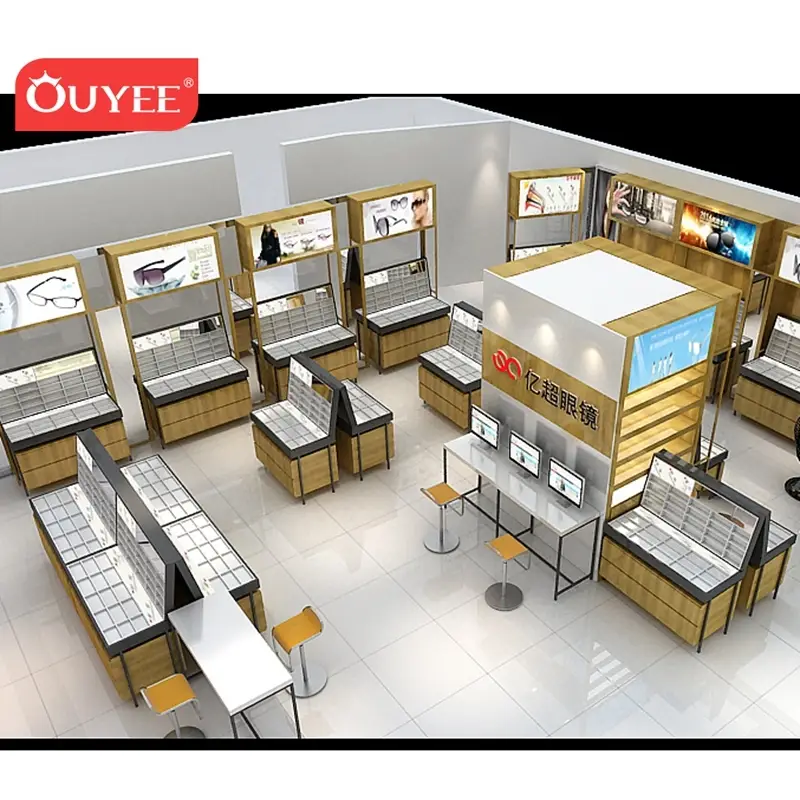Aménagement intérieur de magasin d'optique et mobilier de magasin de lunettes 1