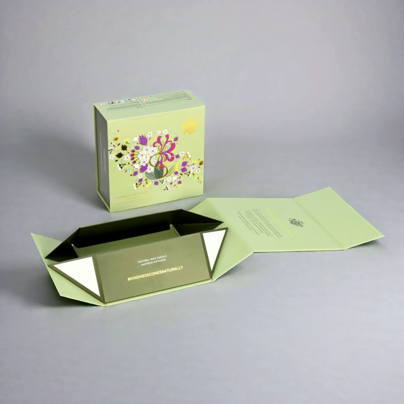 Custom Logo Matte White Pink Large Rigid Paper Cardboard Gift Packaging Magnetic Folding Box for Gift 1