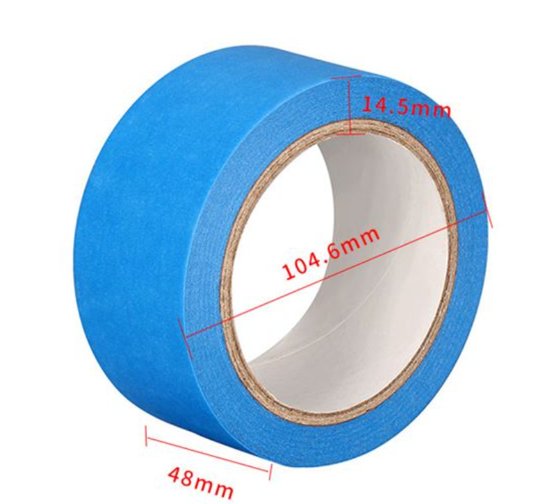 Großhandels-hitzebeständiges blaues Krepppapierband, einseitiges, druckempfindliches Abdeckband 6