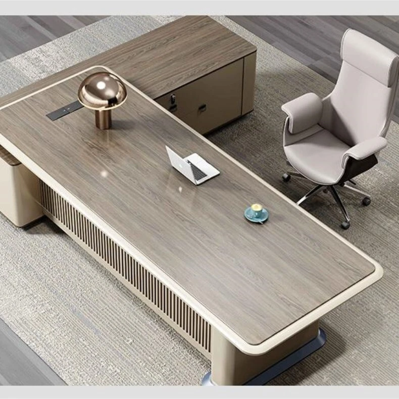 Factory Custom Simple Wooden Commercial Furniture Modern Executive Desk Table 1