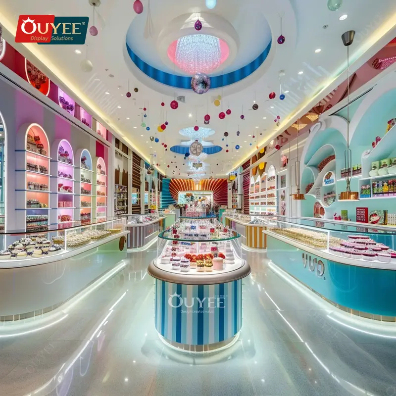 Glasvitrine für Schokoladenkuchenladen, Bäckerei und Konditorei 1