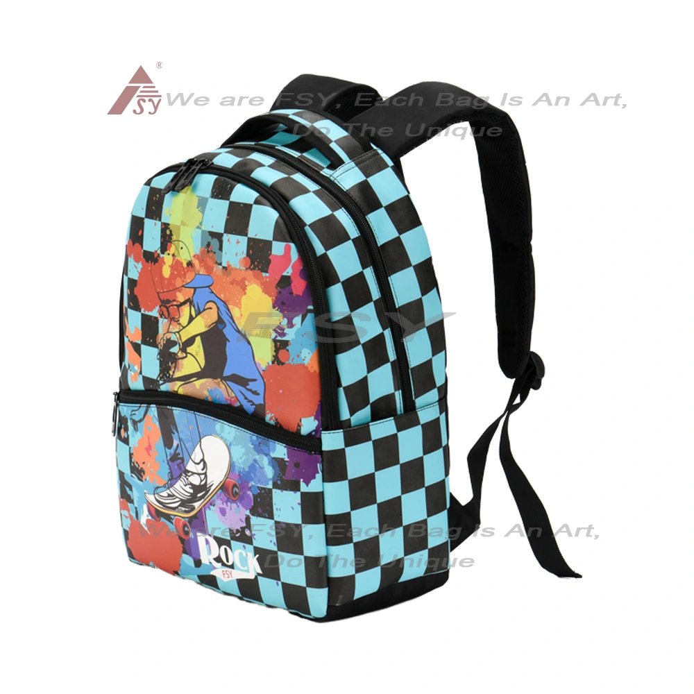 Fsy  bag factory Waterproof Travelling School Computer Backpack For Teens Kids Student Smell Proof Backpack Pu Pvc Leather Book Bags Men's 1