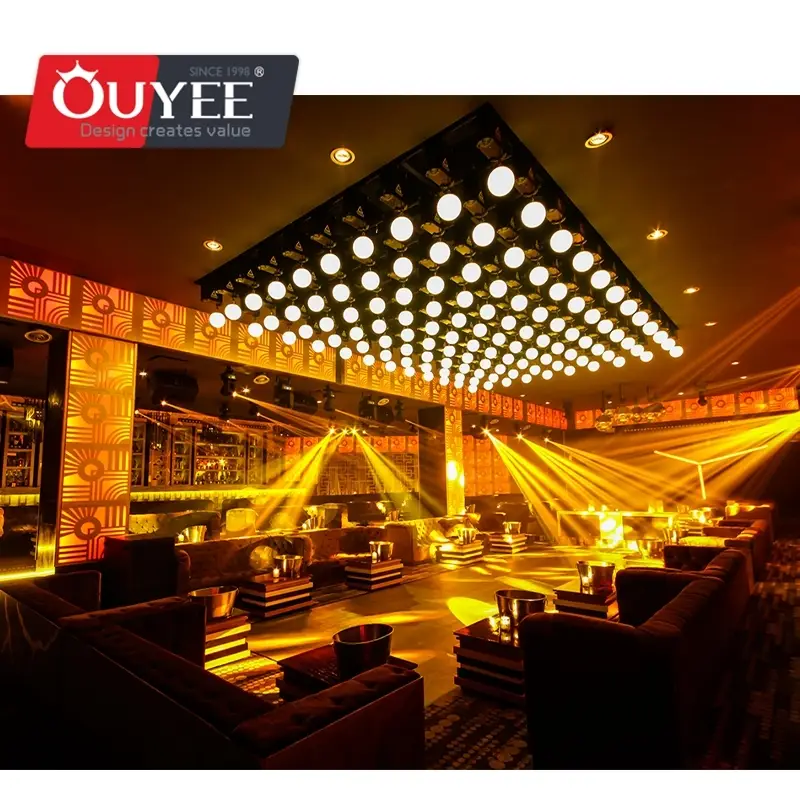 Acessórios e iluminação para decoração de interiores de bares de narguilé em boates. 1