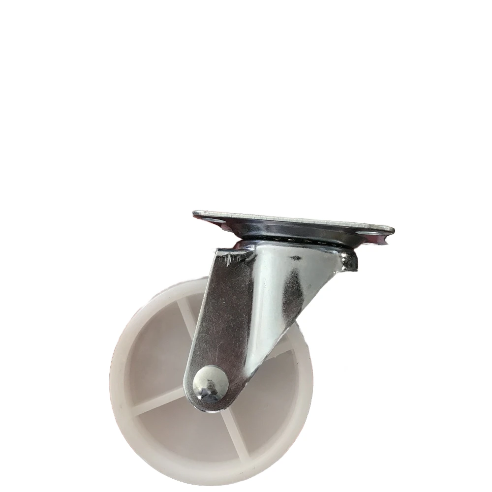 Pp Polypropylene Nylon Heavy Duty Universal Caster Wheels For Trolleys Light Duty 3 3 Inch 75mm White Standard Solid Wheels Oem 1