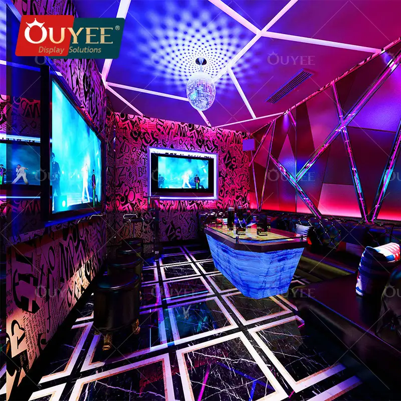 أثاث أرائك مخصص من الخشب الصلب لبارات النوادي الليلية وصالات الديسكو 1