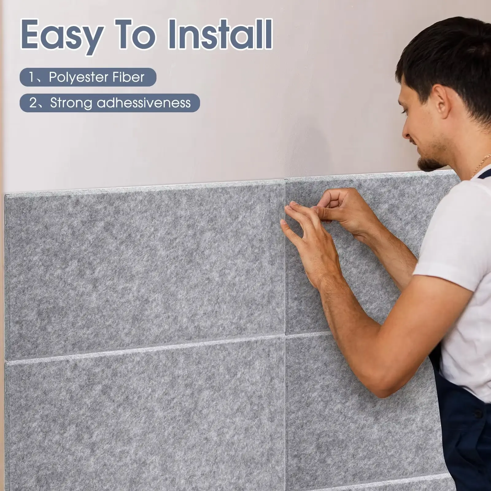 Painéil Balla Fuaimiúla PET atá Cairdiúil don Chomhshaol agus atá Ionsúiteach ó Fhuaim do Spásanna Peataí 1