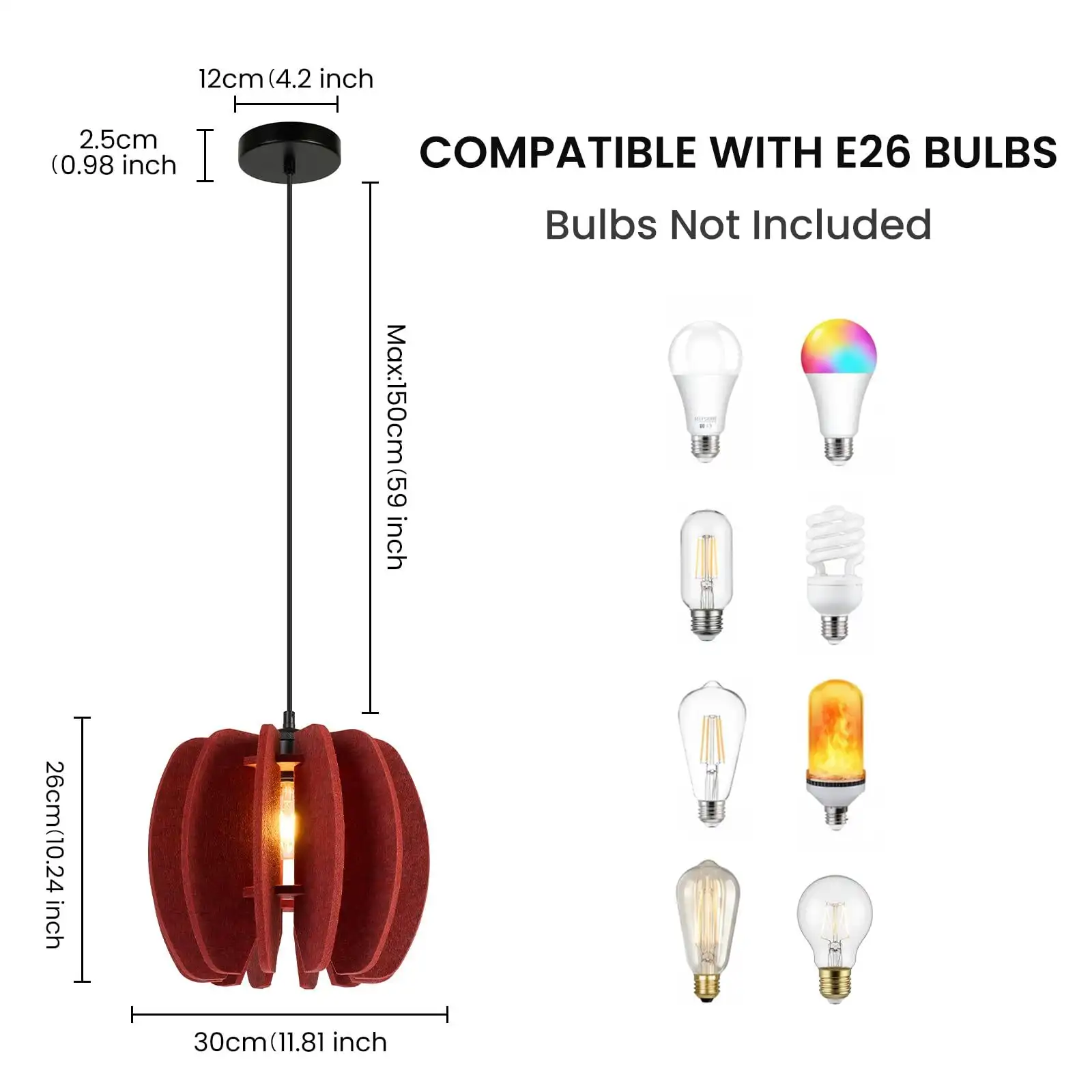 Ovale LED-straatlamp van stof met akoestische vilten lampenkap voor Scandinavisch plafond 1