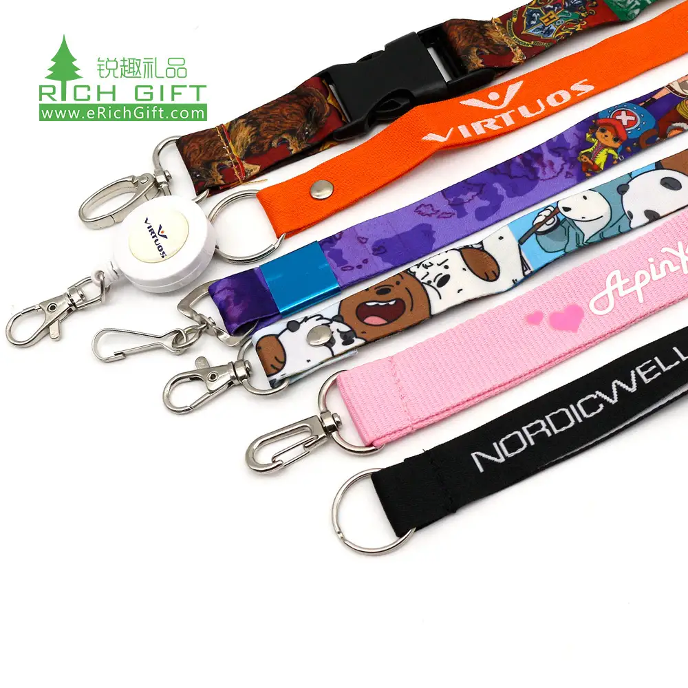 Fabrikant van op maat gemaakte nylon lanyards | Leverancier van bedrukte nylon lanyards | EverRichGift 1